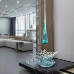 Villa high-end crystal resin luminous island counter custom hotel front desk transparent glacier bar front desk art tea table (复制) (复制) (复制)